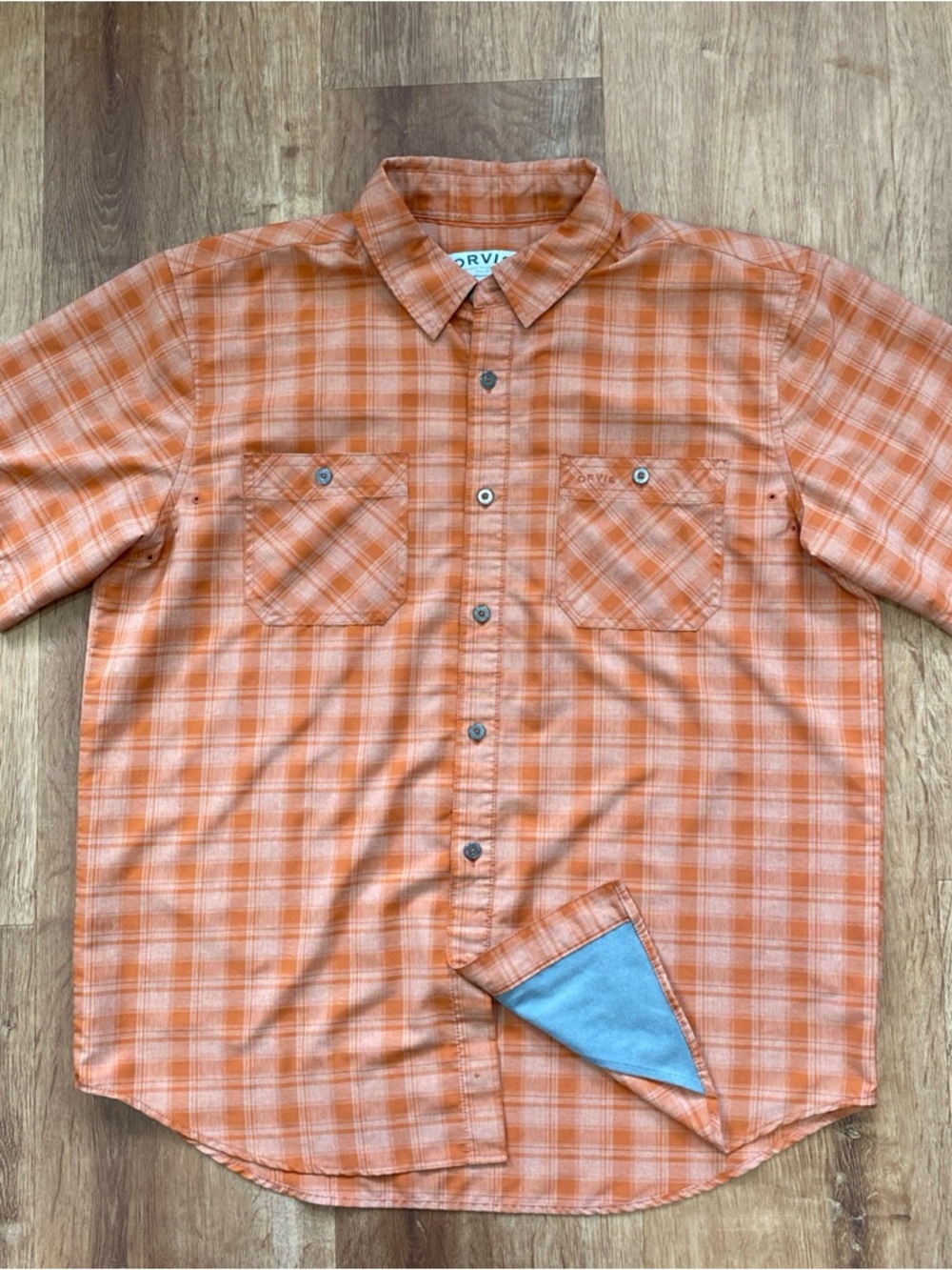 Lot 2 ORVIS Tech Work Shirt Mens Large Button Up Short Sleeve Polyester - Picture 2 of 15